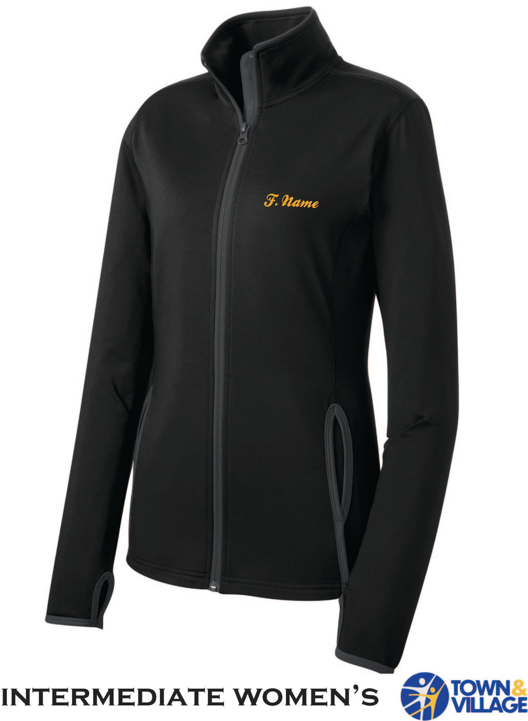 Town and Village Intermediate Women's Jacket with Shimmering Spangle DTF Transfer